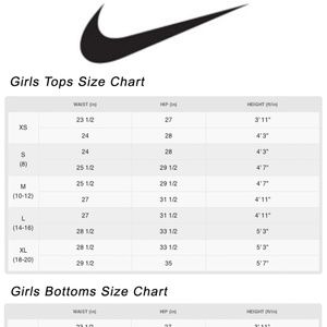 nike kids clothing sizes